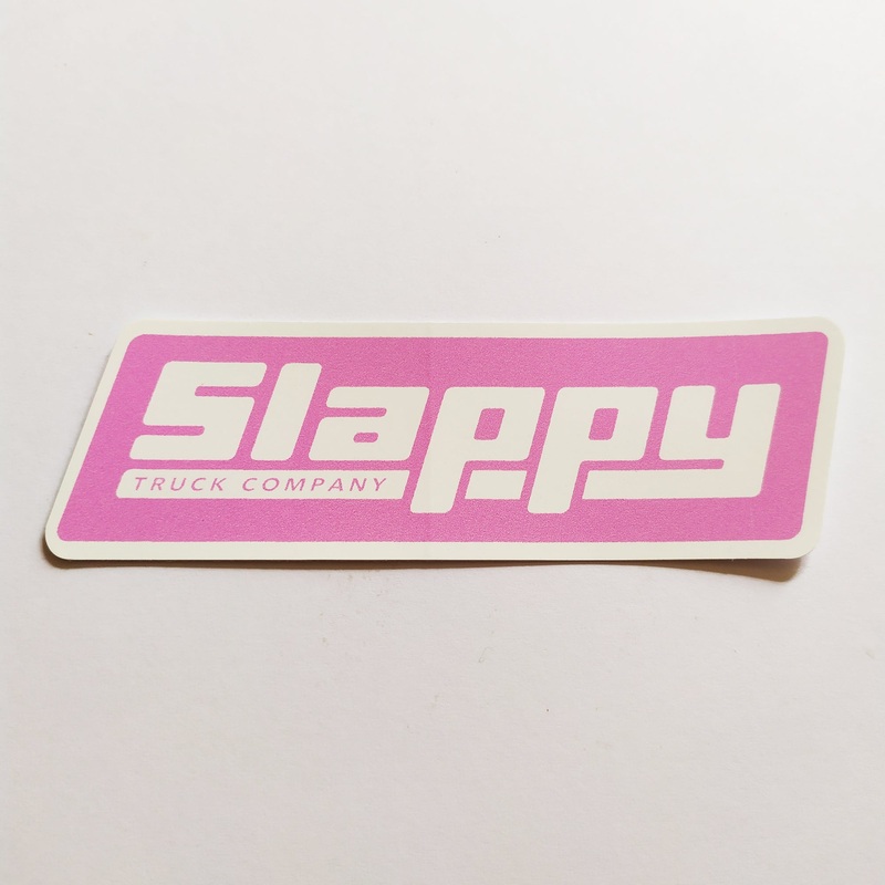 Slappy Trucks OG Logo Sticker – White/Pink
