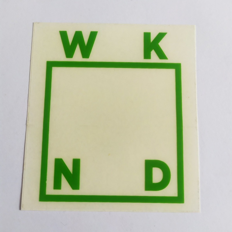 WKND Skateboard Sticker – 6.5 cm x 6 cm approx
