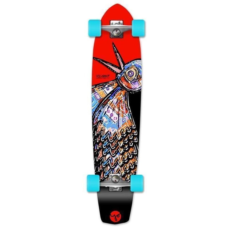 Bird Red 36″ Slimkick Longboard from Punked – Complete Complete