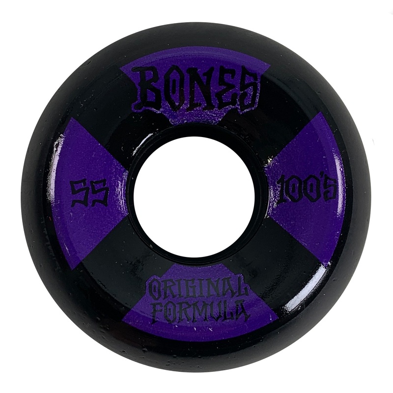 Bones – 55mm – 100’s #4 V5 Sidecut – Black / Purple