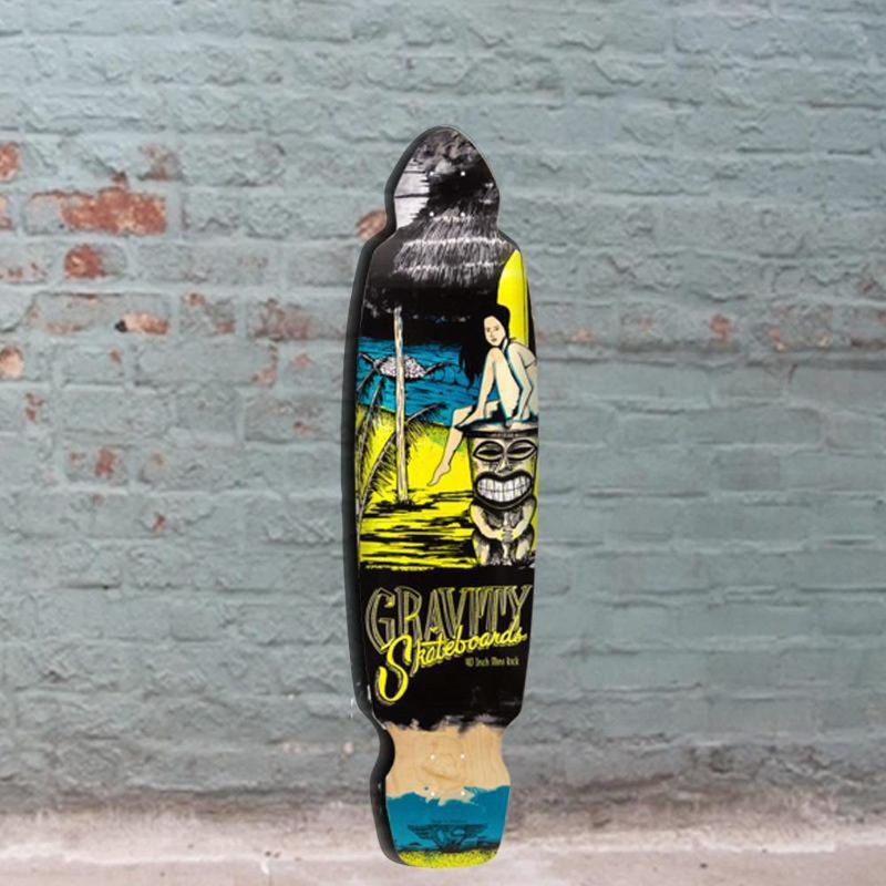 Gravity Mini Kick 40″ Mai Tai Yellow Longboard Deck