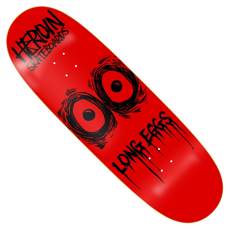 Heroin Skateboards Long Legs Egg Shaped Deck Red 10 x 33
