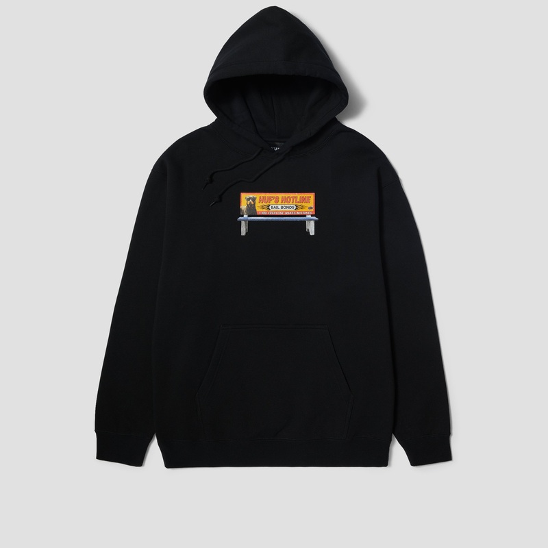 HUF Bail Bonds Pullover Hood Black Small