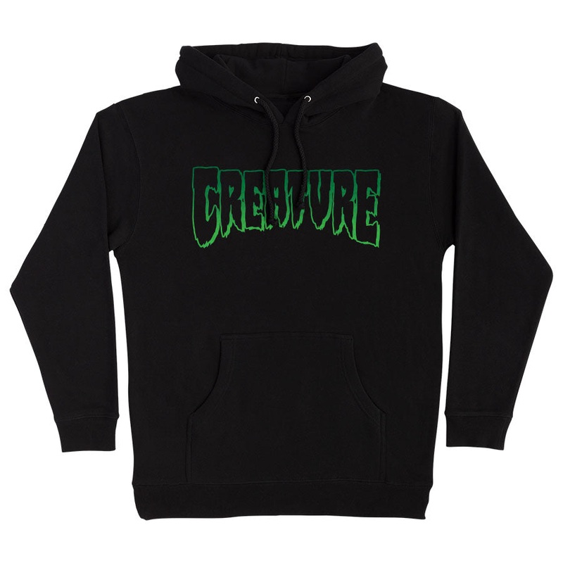 Logo Outline Mens Creature Hoodie Black S