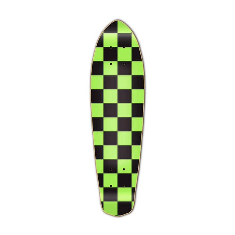 Punked Micro Cruiser  Deck – Checker Green Deck