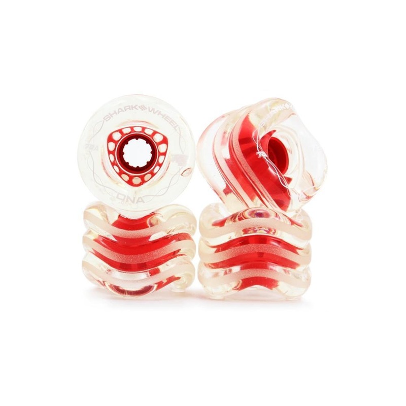 Shark Wheels Longboard – 72MM,78AClearwithRedHubDNA