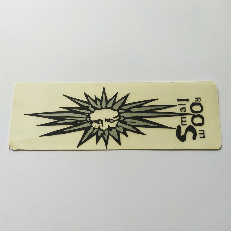 Smallroom Skateboards Old School Skateboard Sticker clear