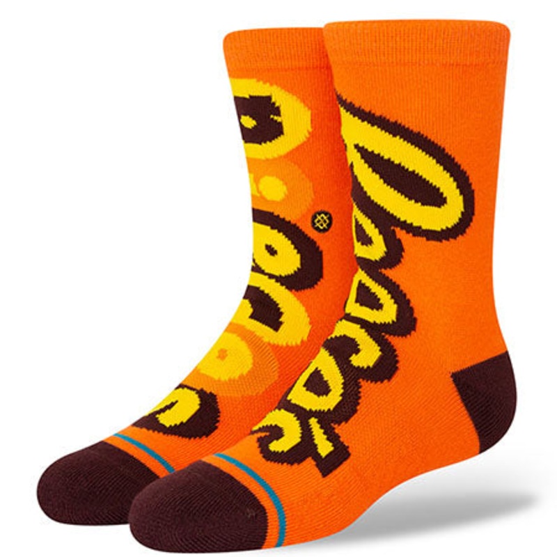 Stance Reeces Pieces Kids Crew Socks Orange Large
