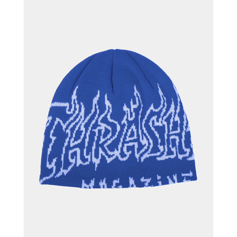 THRASHER “FIRE OUTLINED” SKULLY Blue