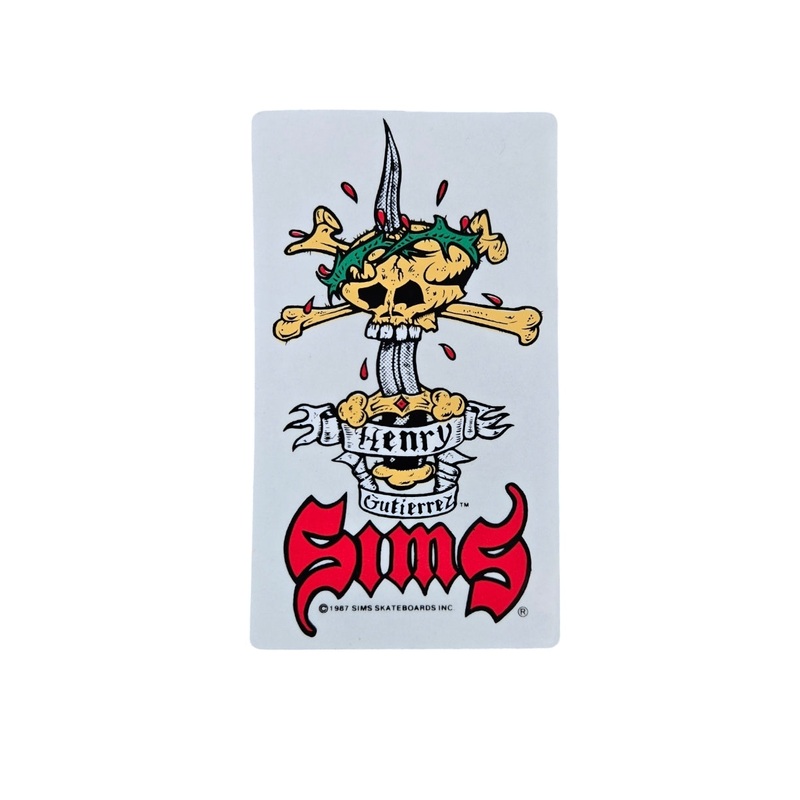 Vintage 80s SIMS Henry Gutierrez STICKER – CLEAR