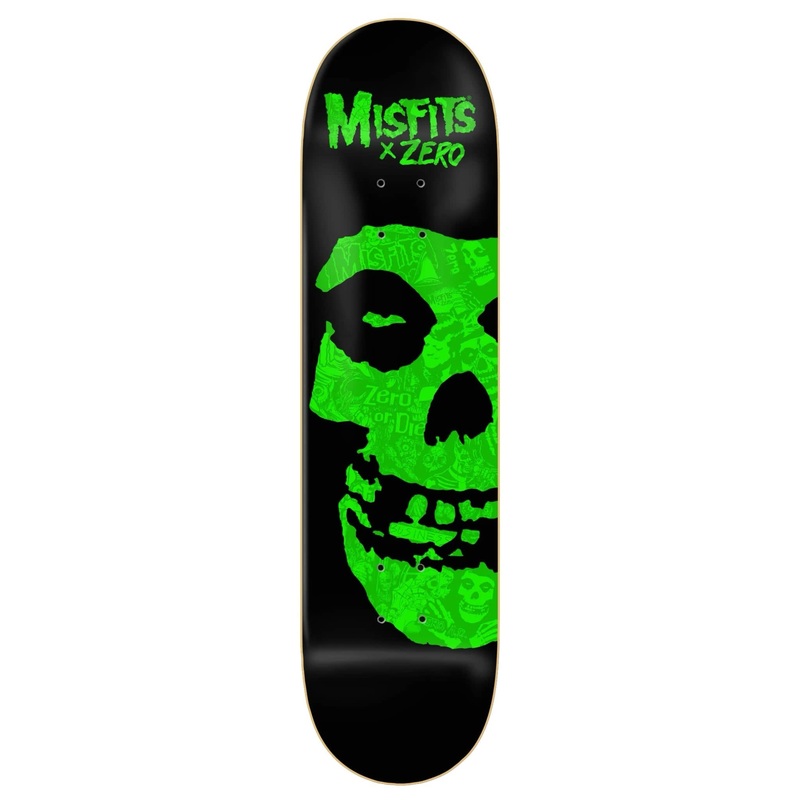 ZERO MISFITS – FIEND SKULL COLLAGE – NEON GREEN 8.25