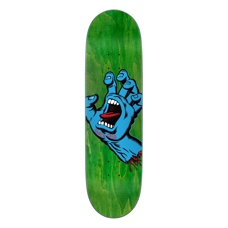 8.80in Screaming Hand Santa Cruz Skateboard Deck No Color 8.80in x 31.95in