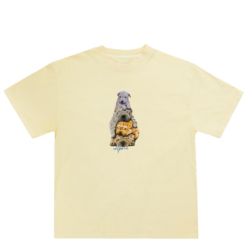 April Skateboards The Dog T Shirt Yellow Medium