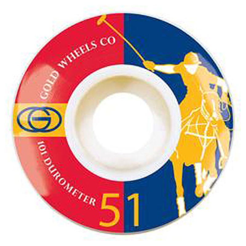Gold Wheels Gold Wheels Karat Club Wheels Red/ Blue 51mm
