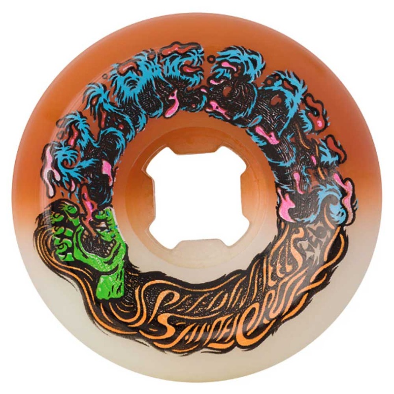 Hairballs 50/50 White Orange 56mm 95A Slime Balls