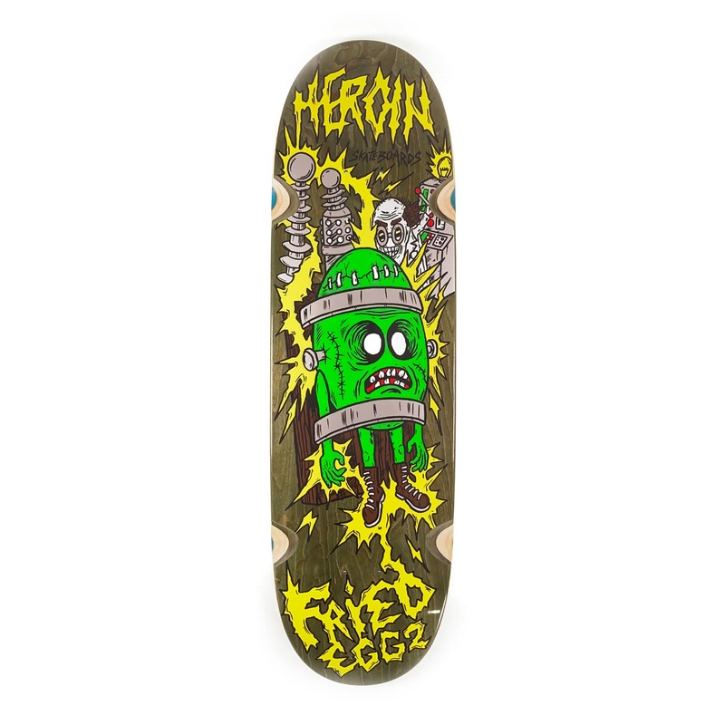 Heroin Skateboards – 8.9″ – Fried Egg II Deck – Green