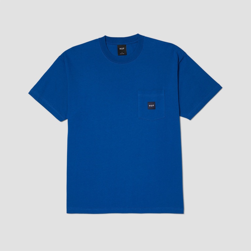 HUF Huf Set Box Logo Shortsleeve Pocket T-Shirt Cobalt Blue Small