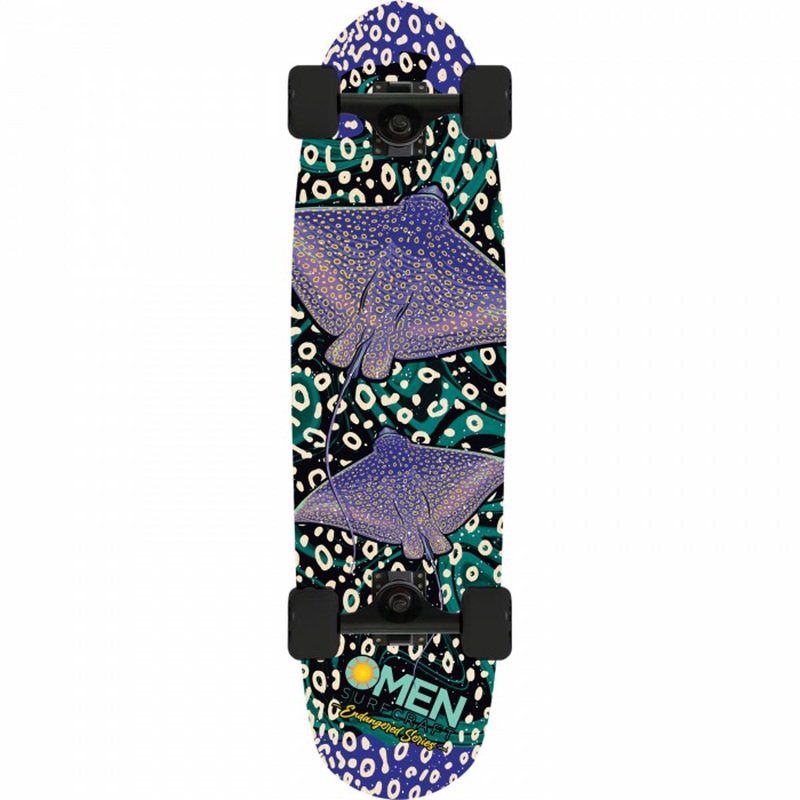 Omen Banded Eagle Ray | Endangered Series 33″ Cruiser Longboard Complete