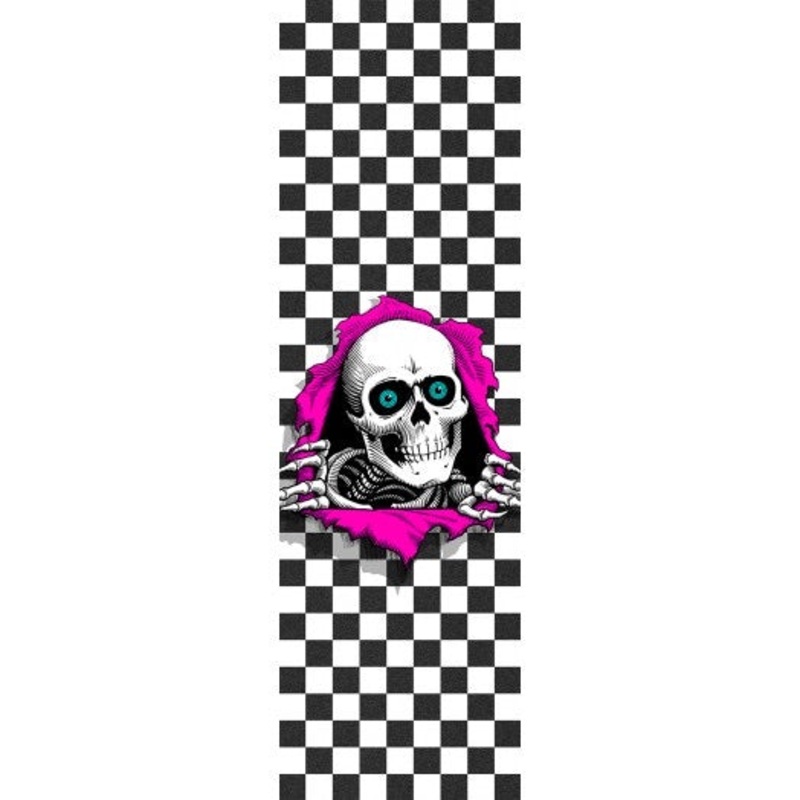 Powell Peralta Grip Tape Sheet 10.5 x 33 Ripper Checker (White) 10.5″x33″