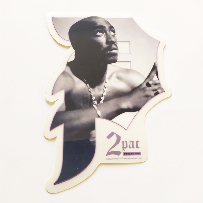 Primitive – Tupac Shakur ‘Praise’ Skateboard Sticker – 11.5cm high approx