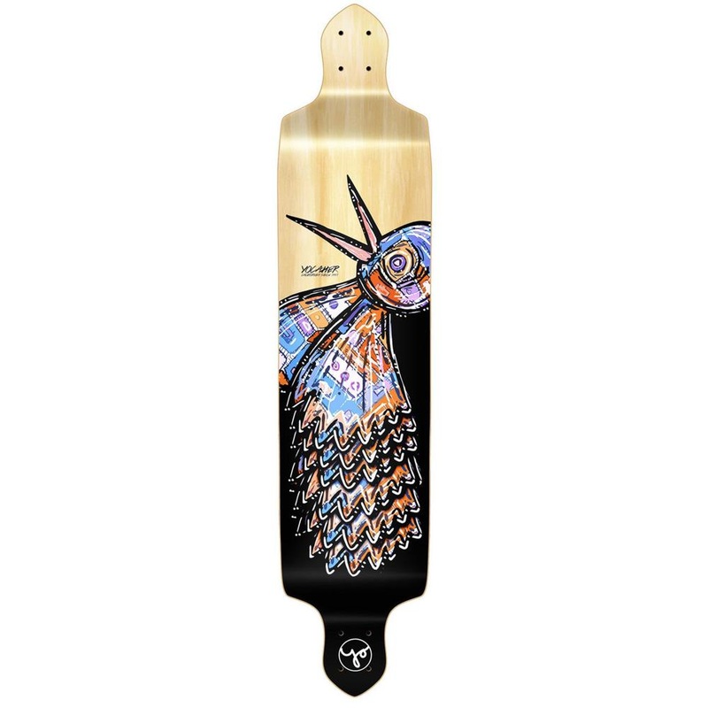 Punked Drop Down Longboard Deck – The Bird Natural Deck