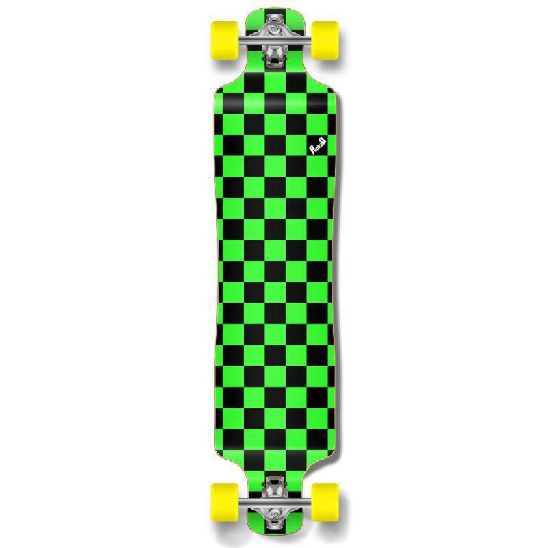 Punked Lowrider Longboard Complete – Checker Green Complete