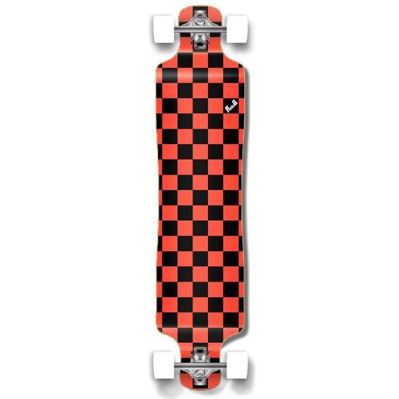 Punked Lowrider Longboard Complete – Checker Orange Complete
