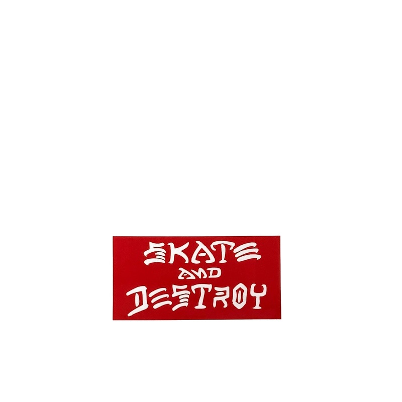 Thrasher Skate and Destroy Sticker – Red / White