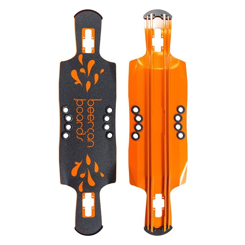 Beercan Orange 40″ Kegger Drop Through Longboard Deck Deck