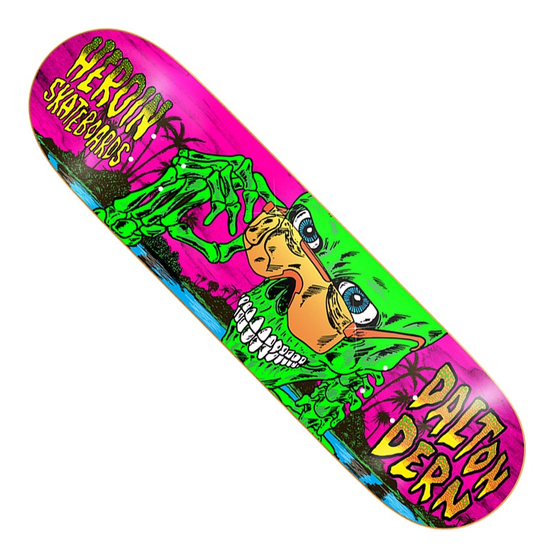 Heroin Skateboards Dalton Dern Skeleton Deck Pink 8.5 x 32 WB:14.5