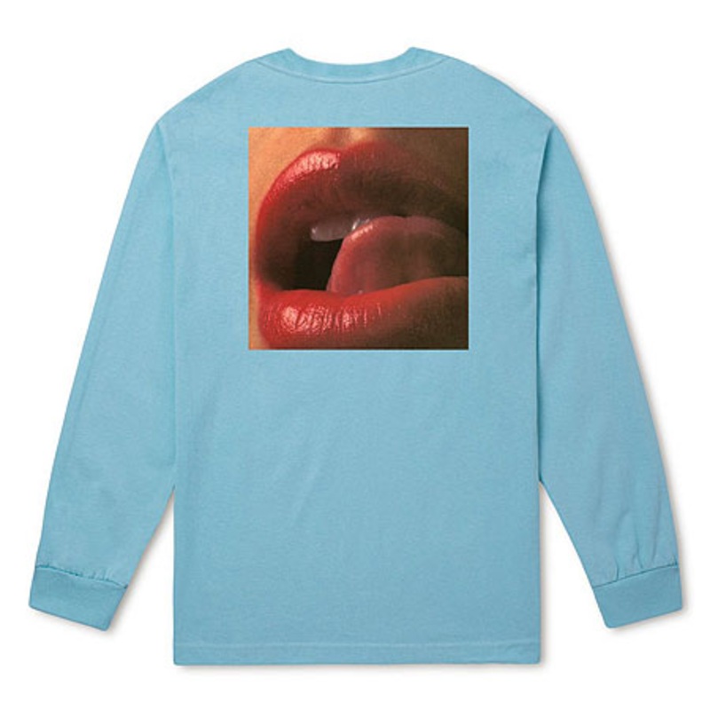 HUF HUF Penthouse Lips Long Sleeve T-Shirt Light Blue Medium