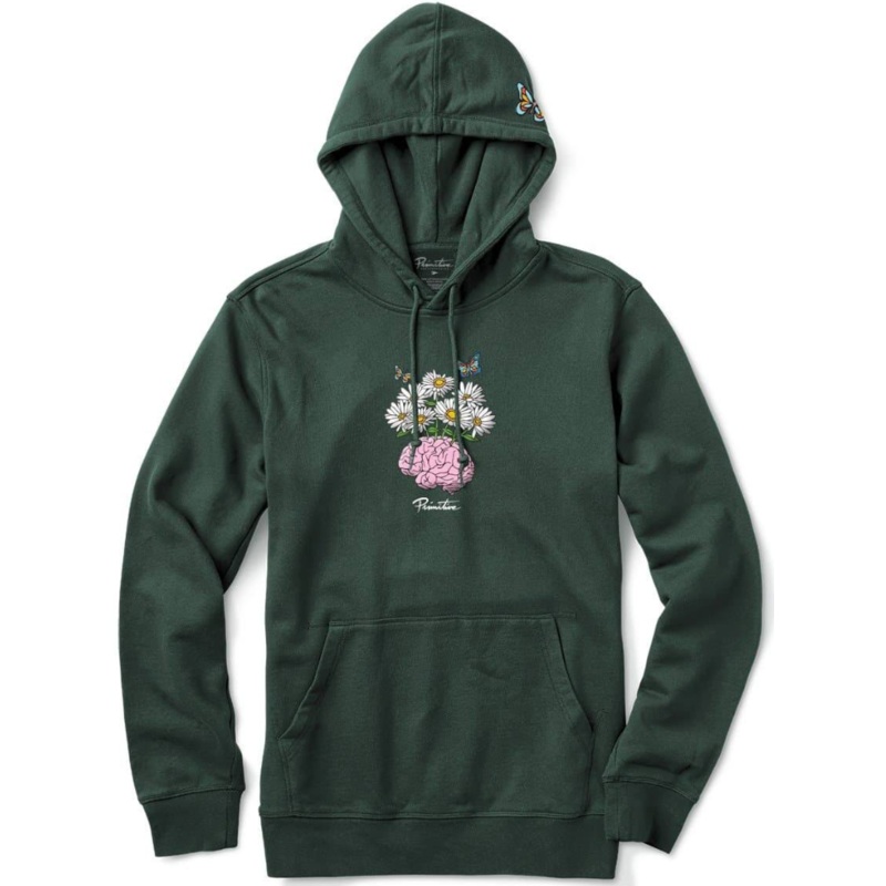 Primitive Mental Wealth Hoodie Medium Green Medium