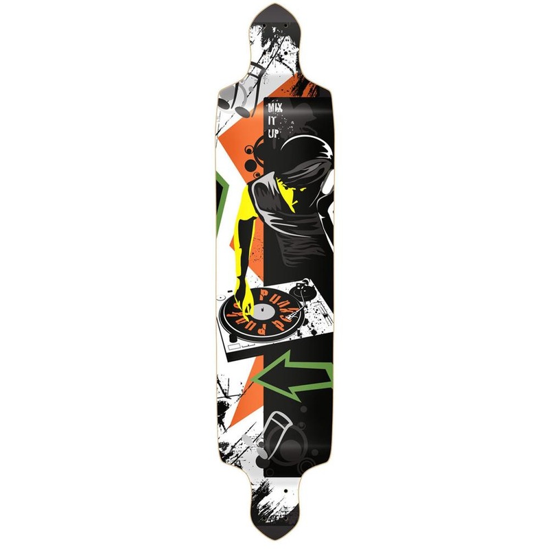 Punked Drop Down MIxitup Longboard Deck Deck
