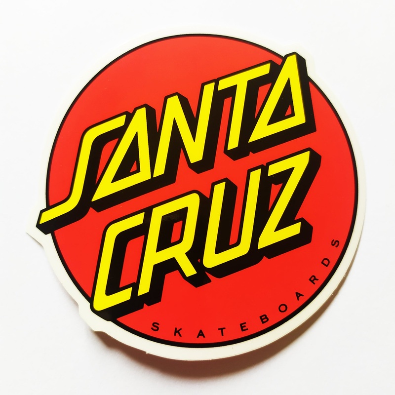 Santa Cruz Classic Dot Skateboard Sticker – 7.5 cm
