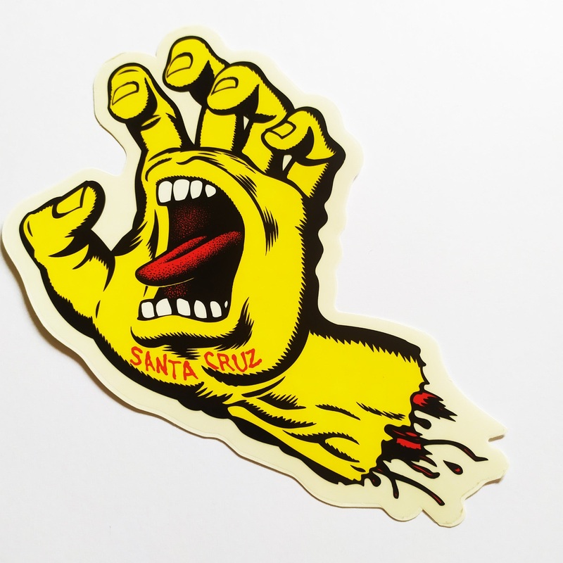 Santa Cruz – Screaming Hand Yellow Sticker