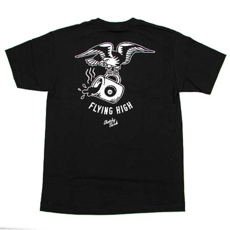 Sketchy Tank Flying High T Shirt Black Extra Large