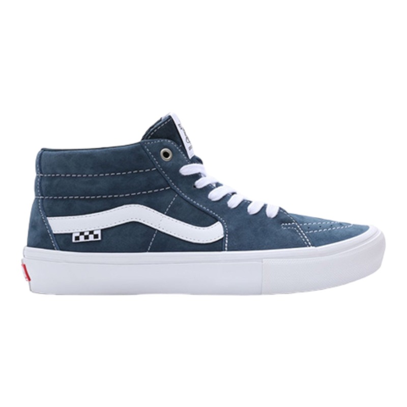 VANS SKATE GROSSO MID SHOES PIG SUEDE BLUE/WHITE 9