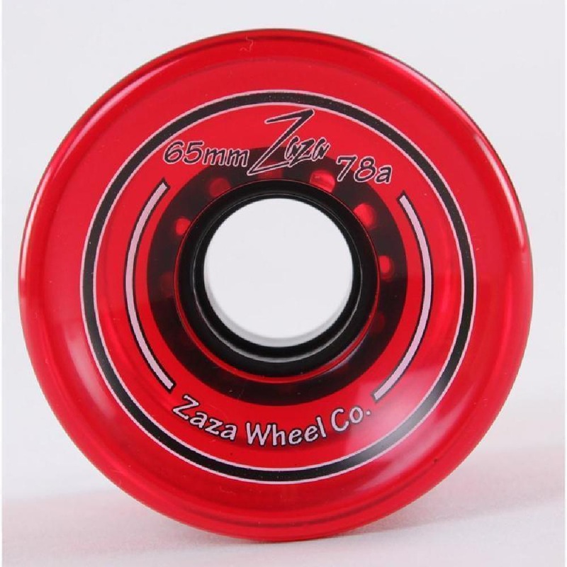 Zaza Longboard Cruiser Wheels 65mm – Clear Red – 78a
