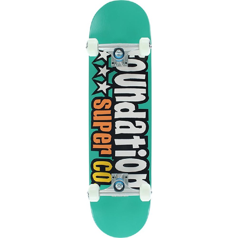 Foundation 3 Star Teal 7.88″ Skateboard Complete
