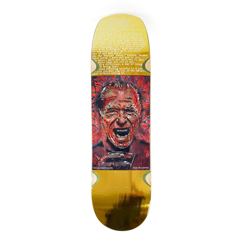 Heroin Skateboards – 8.625″ – Chet Childress Gold Buk Deck – Gold