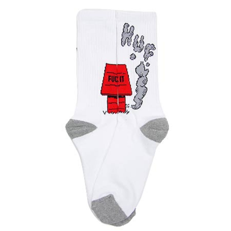 HUF Fuck It Smoke Crew Socks White One size fits all