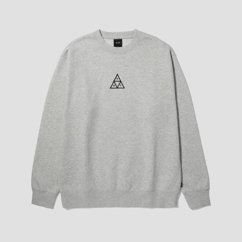 Huf Set Triple Triangle Crewneck Heather Grey Small