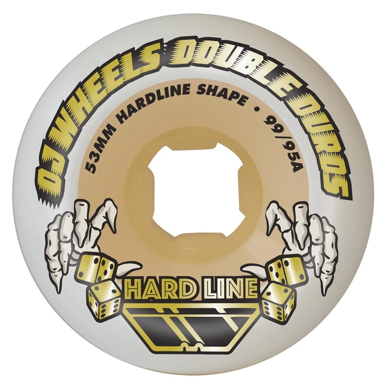 OJ 3 Double Duro Hardline 99a/95a Wheels White 53mm