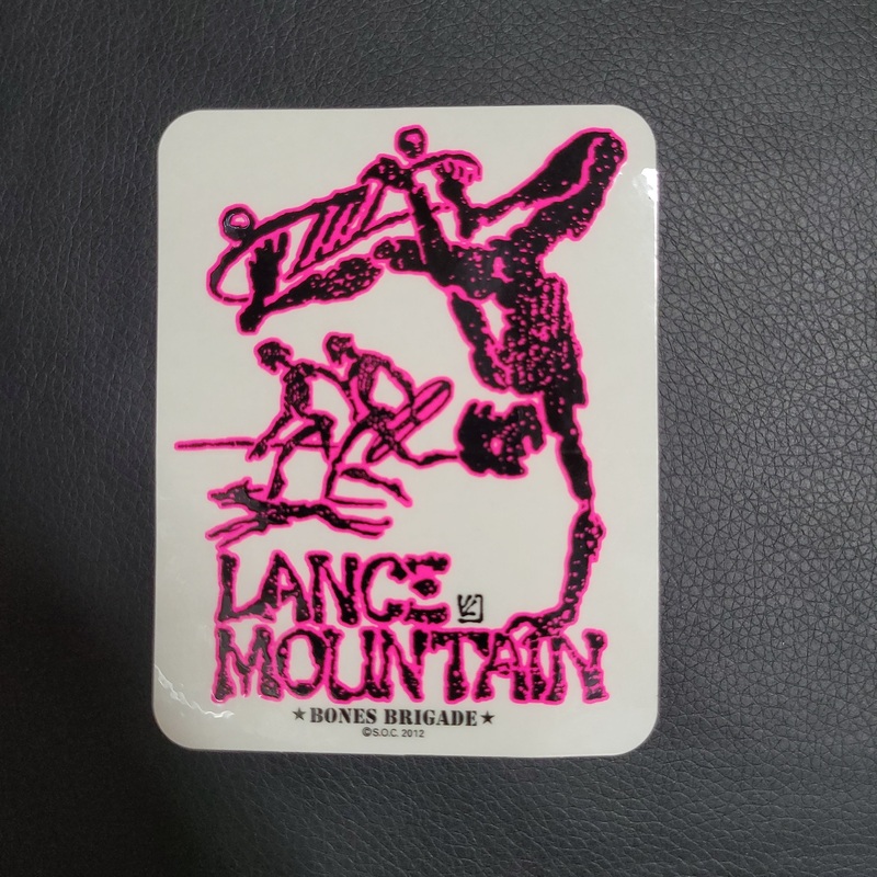 Powell Peralta LANCE NOUNTAIN Future Primitive sticker – PINK