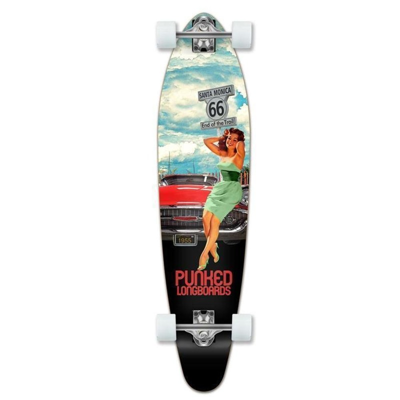 Route 66 Punked RTE-66 Kicktail Longboard 40″ Complete