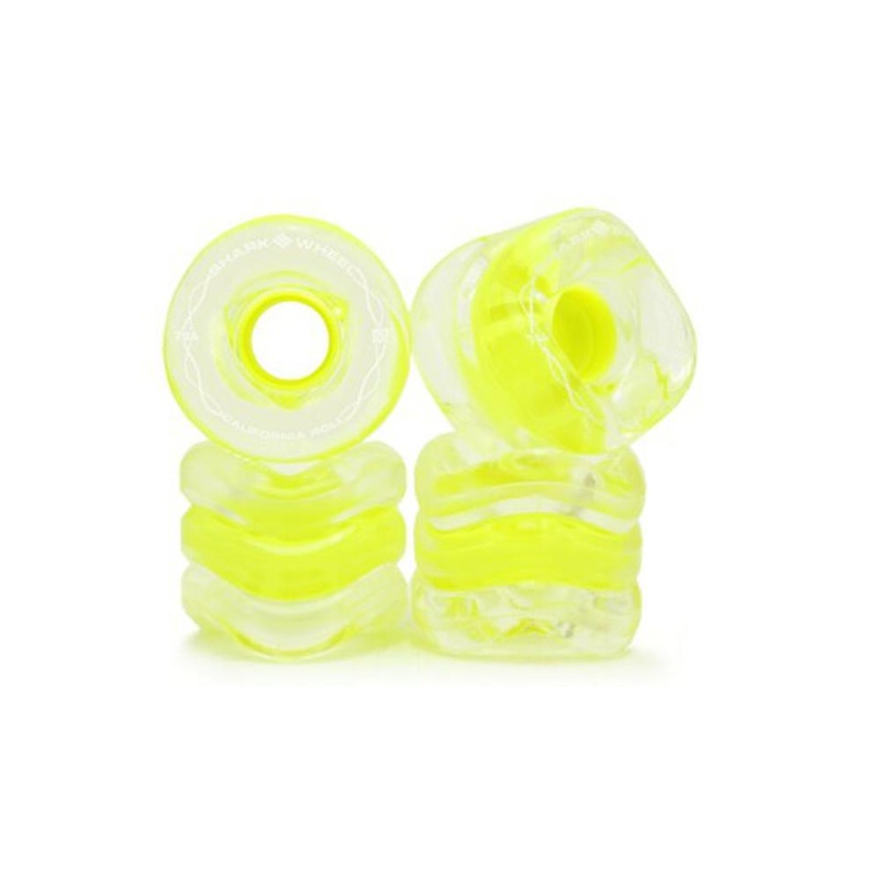 Shark Wheel 60mm Clear With Yellow Hub California Roll Skateboard Wheels