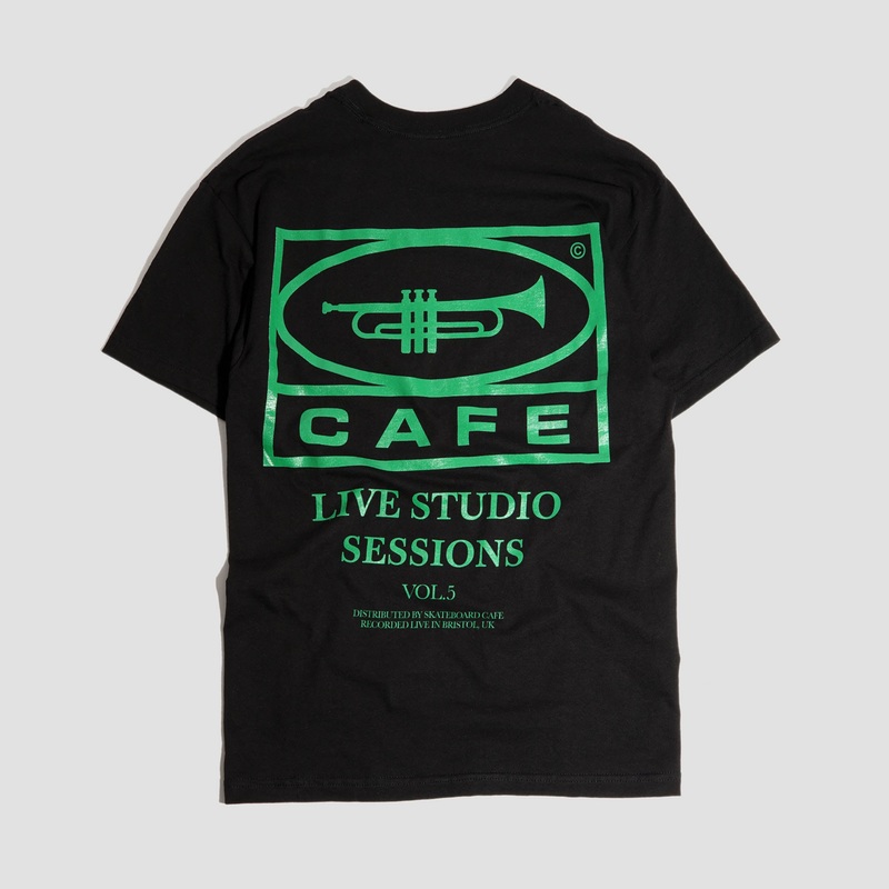 Skateboard Cafe 45 T-Shirt Black / Forest Green Small