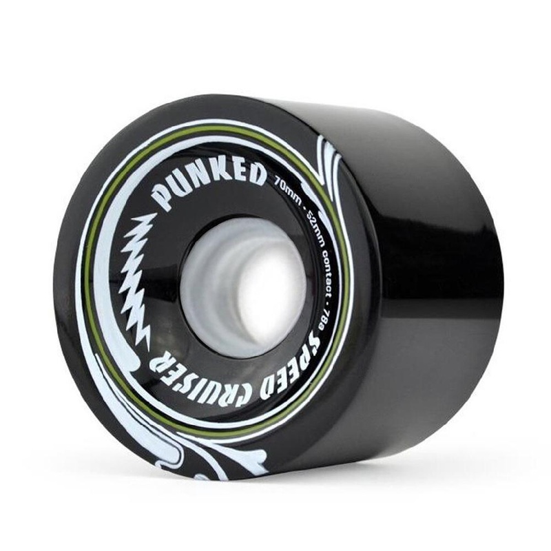 Speed Cruiser 70mm Longboard Wheels – Solid Black Wheels only