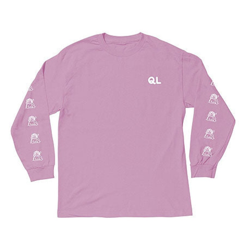 The Quiet Life Smoking Girl Long Sleeve T Shirt Pink Large