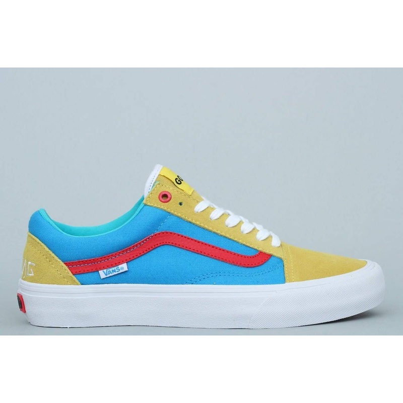 Vans Old Skool Pro Shoes Golf Wang Yellow / Blue / Red US7.5 /UK6.5